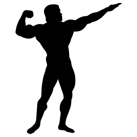 bodybuilding silhouette|bodybuilder silhouette clip art.